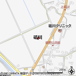 熊本県上益城郡益城町砥川周辺の地図