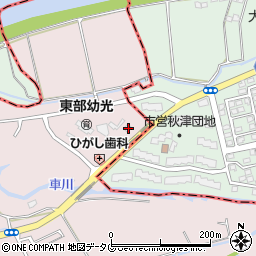熊本県上益城郡嘉島町下六嘉1877周辺の地図