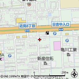中熊本ディナーサービス熊本営業所周辺の地図