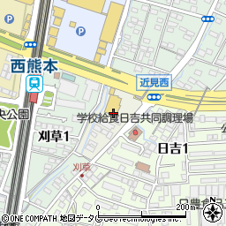 熊本県熊本市南区近見町周辺の地図