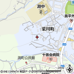 長崎県長崎市梁川町周辺の地図