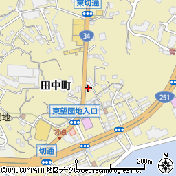 長崎県長崎市田中町164周辺の地図