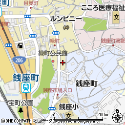 長崎県長崎市緑町1周辺の地図