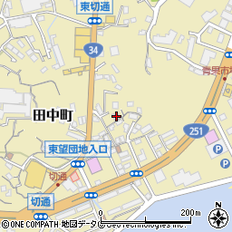 長崎県長崎市田中町182周辺の地図