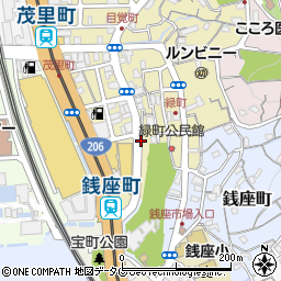 長崎県長崎市目覚町周辺の地図