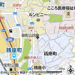 長崎県長崎市緑町1-10周辺の地図