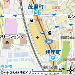 コムサイズムみらい長崎ココウォーク周辺の地図