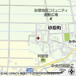 熊本県熊本市南区砂原町1185周辺の地図