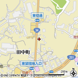 長崎県長崎市田中町195周辺の地図