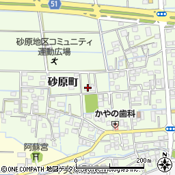 熊本県熊本市南区砂原町558-2周辺の地図