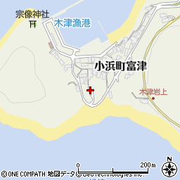 長崎県雲仙市小浜町富津1145周辺の地図