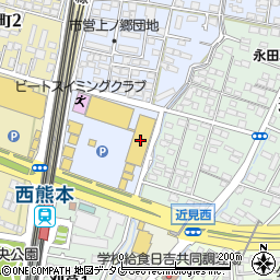 スポーツオーソリティアウトドアステージ西熊本店周辺の地図