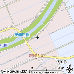 東無田橋周辺の地図