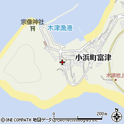 長崎県雲仙市小浜町富津853周辺の地図