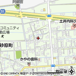 熊本県熊本市南区砂原町537-3周辺の地図