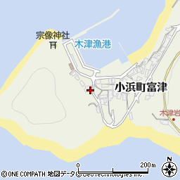 長崎県雲仙市小浜町富津990周辺の地図