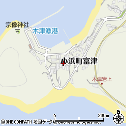 長崎県雲仙市小浜町富津1132周辺の地図