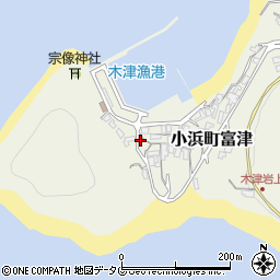 長崎県雲仙市小浜町富津991周辺の地図