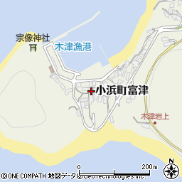 長崎県雲仙市小浜町富津1143周辺の地図