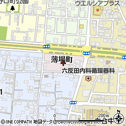 熊本県熊本市南区薄場町周辺の地図