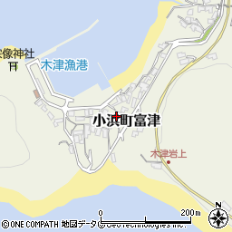 長崎県雲仙市小浜町富津959周辺の地図