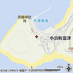 長崎県雲仙市小浜町富津993周辺の地図