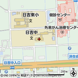 熊本市立日吉中学校周辺の地図