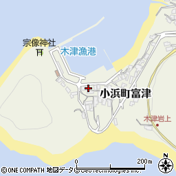 長崎県雲仙市小浜町富津985周辺の地図
