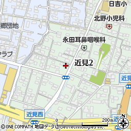 セブンイレブン熊本近見２丁目店周辺の地図