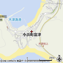 長崎県雲仙市小浜町富津955周辺の地図