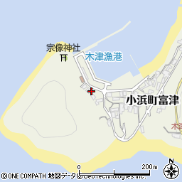 長崎県雲仙市小浜町富津1131周辺の地図