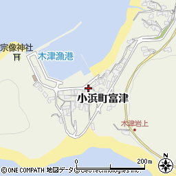 長崎県雲仙市小浜町富津977周辺の地図