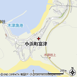 長崎県雲仙市小浜町富津960周辺の地図