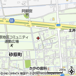 熊本県熊本市南区砂原町634周辺の地図