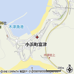 長崎県雲仙市小浜町富津851周辺の地図