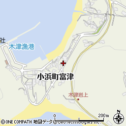 長崎県雲仙市小浜町富津963周辺の地図