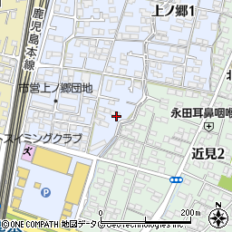 熊本県熊本市南区上ノ郷1丁目14周辺の地図