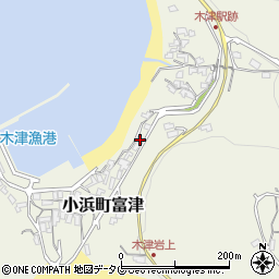 長崎県雲仙市小浜町富津850周辺の地図