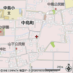 熊本県熊本市西区中島町周辺の地図