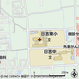 熊本市立日吉東小学校周辺の地図
