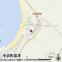 長崎県雲仙市小浜町富津517周辺の地図