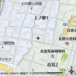 熊本県熊本市南区上ノ郷1丁目5周辺の地図