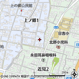 熊本県熊本市南区上ノ郷1丁目4周辺の地図