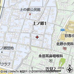 熊本県熊本市南区上ノ郷1丁目6周辺の地図