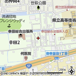 熊本県熊本市南区幸田周辺の地図