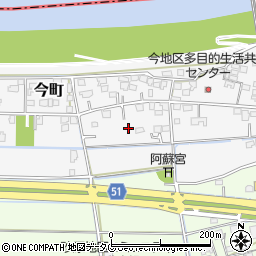 熊本県熊本市南区今町周辺の地図
