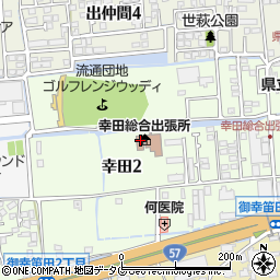 熊本市役所　南区役所幸田まちづくりセンター公民館班・幸田公民館周辺の地図