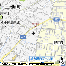 熊本県熊本市南区土河原町14周辺の地図