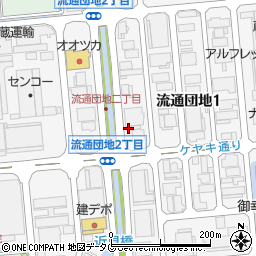 熊本市流通情報会館周辺の地図