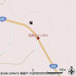 玄武山トンネル周辺の地図